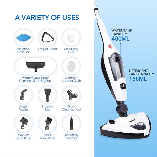steam mop cleaner for floor carpet cleaning 12in1 home handheld steam washer window swivel cleaning hard wood tile grout upholstery furniture