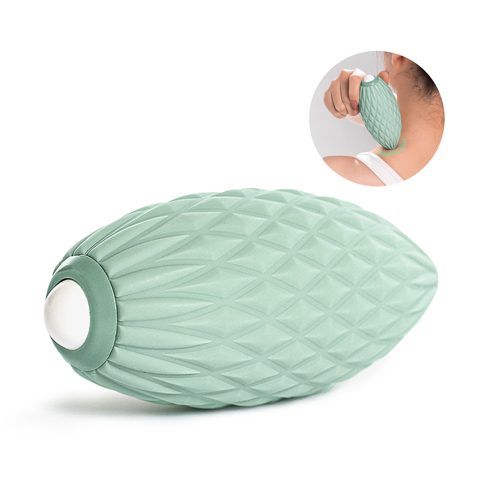 Double Manual Massage Balls Roller, Trigger Point Therapy Ball for Myofascial Release, Deep Tissue Massage Balls, Muscle Knots Release Tool,for Feet Painn, Neck, Back, Muscle, Physio, Relax Full Body