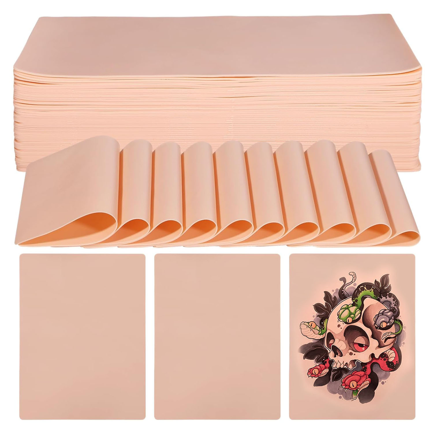 TEMU 30pcs Blank Tattoo Tatouage Practice Skin For Needle Machine Beginners And Experienced Artists