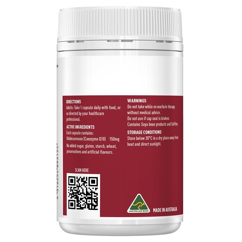 Healthy Care CoEnzyme Q10 150mg - 100 Capsules, red | Supports heart health