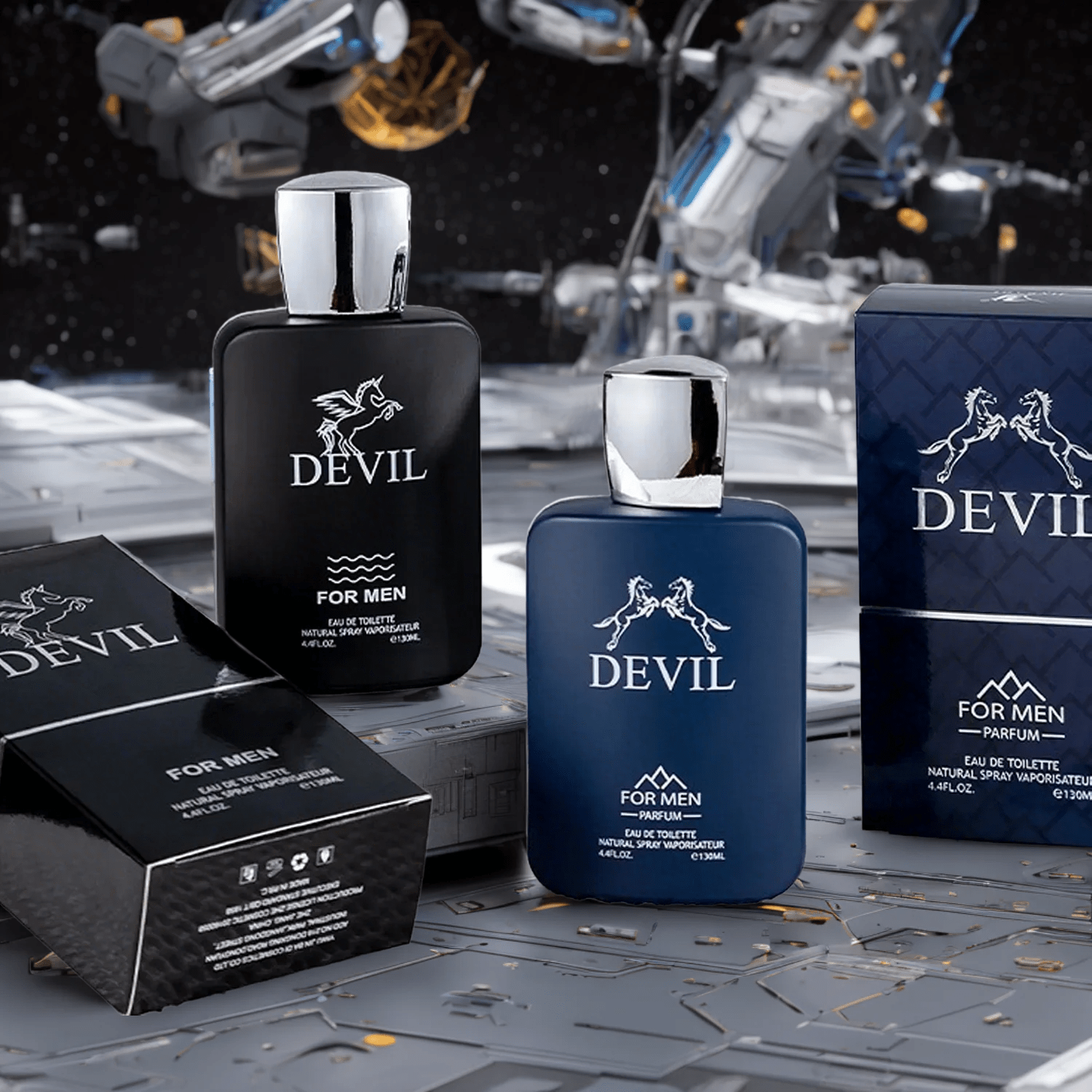 New DEVIL Men'S Cologne, 4.4 Fl. Oz Men'S Fragrance, 2 Fragrances Available, Woody Oriental, Floral Oriental, Long-Lasting Fragrance, Alcohol-Based, Phosphorus-Free, Ideal for Dating & Everyday Use, Men'S Eau de Parfum | Modern Bottle Design | Parabenfree Fragrance | An Ideal Holiday Gift.