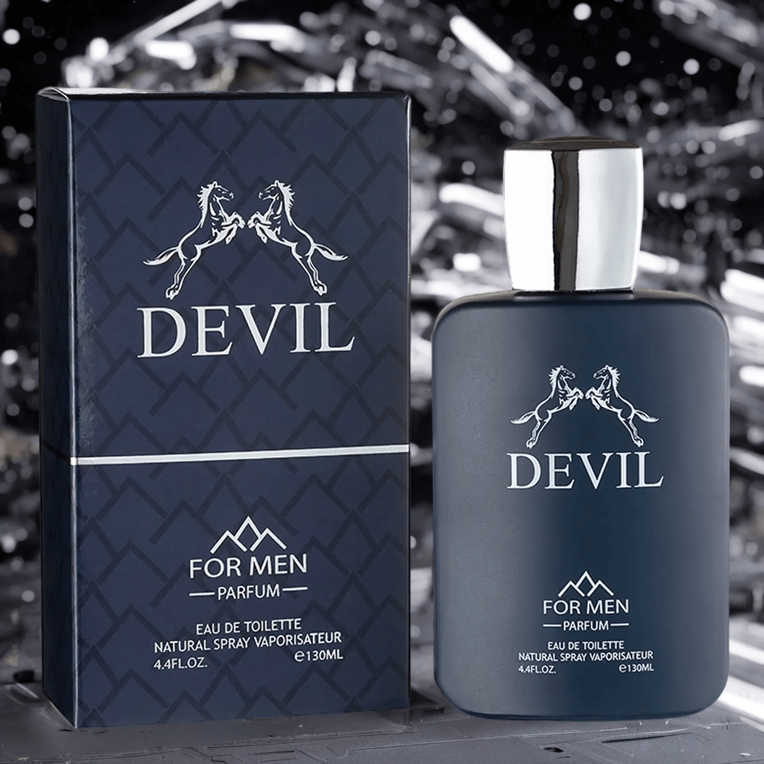 New DEVIL Men'S Cologne, 4.4 Fl. Oz Men'S Fragrance, 2 Fragrances Available, Woody Oriental, Floral Oriental, Long-Lasting Fragrance, Alcohol-Based, Phosphorus-Free, Ideal for Dating & Everyday Use, Men'S Eau de Parfum | Modern Bottle Design | Parabenfree Fragrance | An Ideal Holiday Gift.