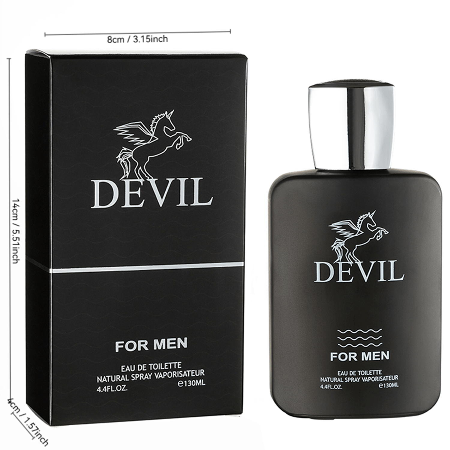 New DEVIL Men'S Cologne, 4.4 Fl. Oz Men'S Fragrance, 2 Fragrances Available, Woody Oriental, Floral Oriental, Long-Lasting Fragrance, Alcohol-Based, Phosphorus-Free, Ideal for Dating & Everyday Use, Men'S Eau de Parfum | Modern Bottle Design | Parabenfree Fragrance | An Ideal Holiday Gift.