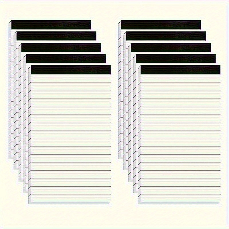 TEMU 10pack Note Pads Notebook, White Mini Legal Pads, Small Writing Pads, Notepads Of College Ruled Paper, Lined Paper Pads, Scratch Pads Mini