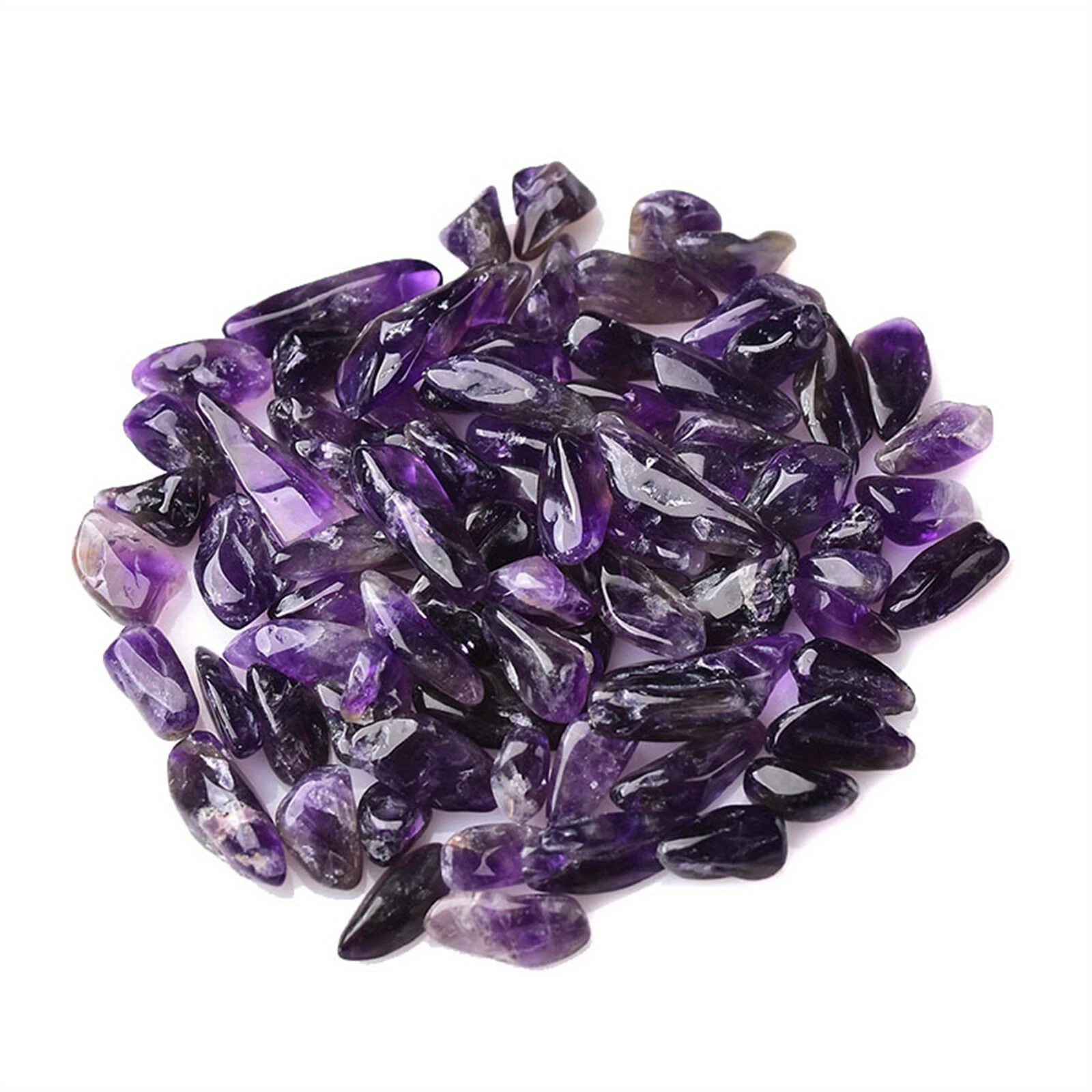 TEMU 400g Natural Amethyst Chips Tumbled Irregular Shaped Stone For Vase Filler Aquarium Stones Home And Office Desktop Decorative Gravel Gemstone