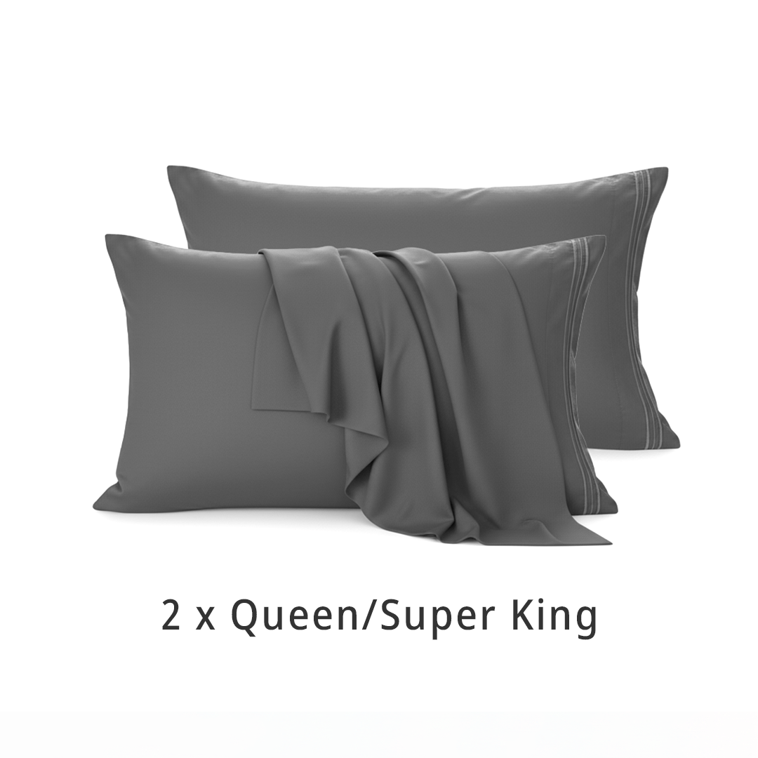 TEMU 2pcs Summer Cooling Bamboo Pillowcases – , Breathable & Moisture-wicking Pillow Covers, Stay Cool All Night, Envelope Design – Hot Sleepers &