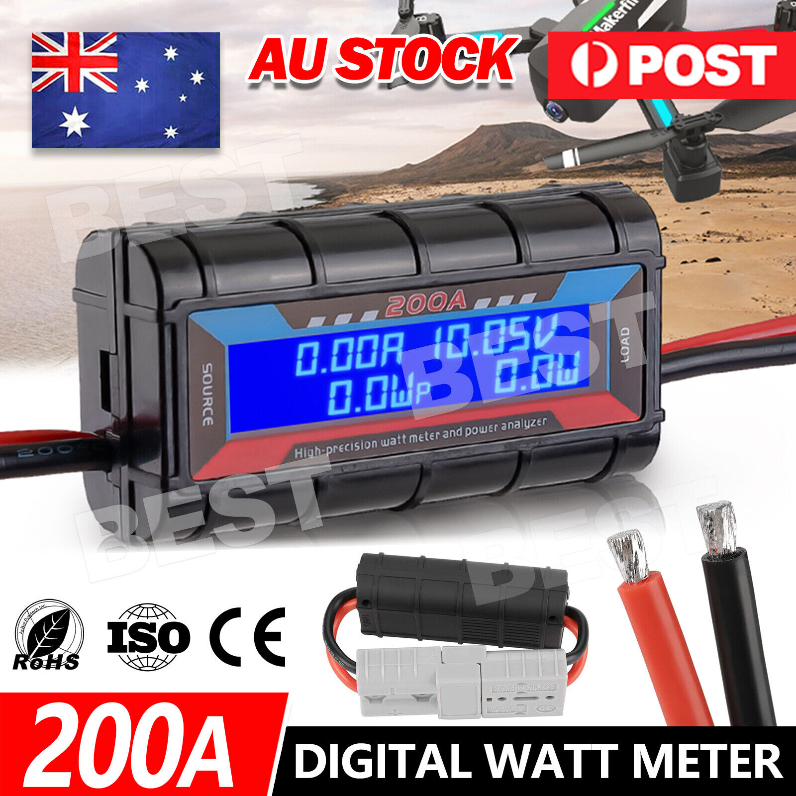 TEMU 200a Digital Meter Digital Solar Power Analyzer Anderson Au
