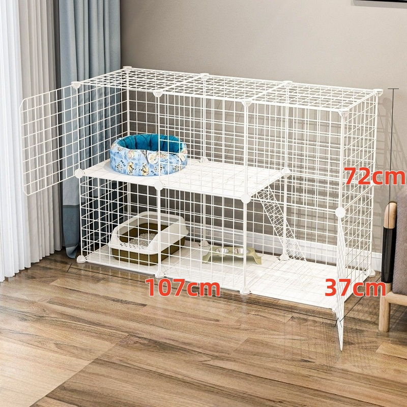 TEMU Diy Foldable Multi-tier Pet Villa Cage – Portable Indoor/outdoor Condo With Platforms & Integrated Scratching Post For Cats, Dogs, Rabbits, &