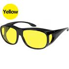 unisex night driving glasses hd anti glare vision polarized yellow lens tinted t