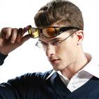 unisex night driving glasses hd anti glare vision polarized yellow lens tinted t