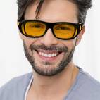 unisex night driving glasses hd anti glare vision polarized yellow lens tinted t