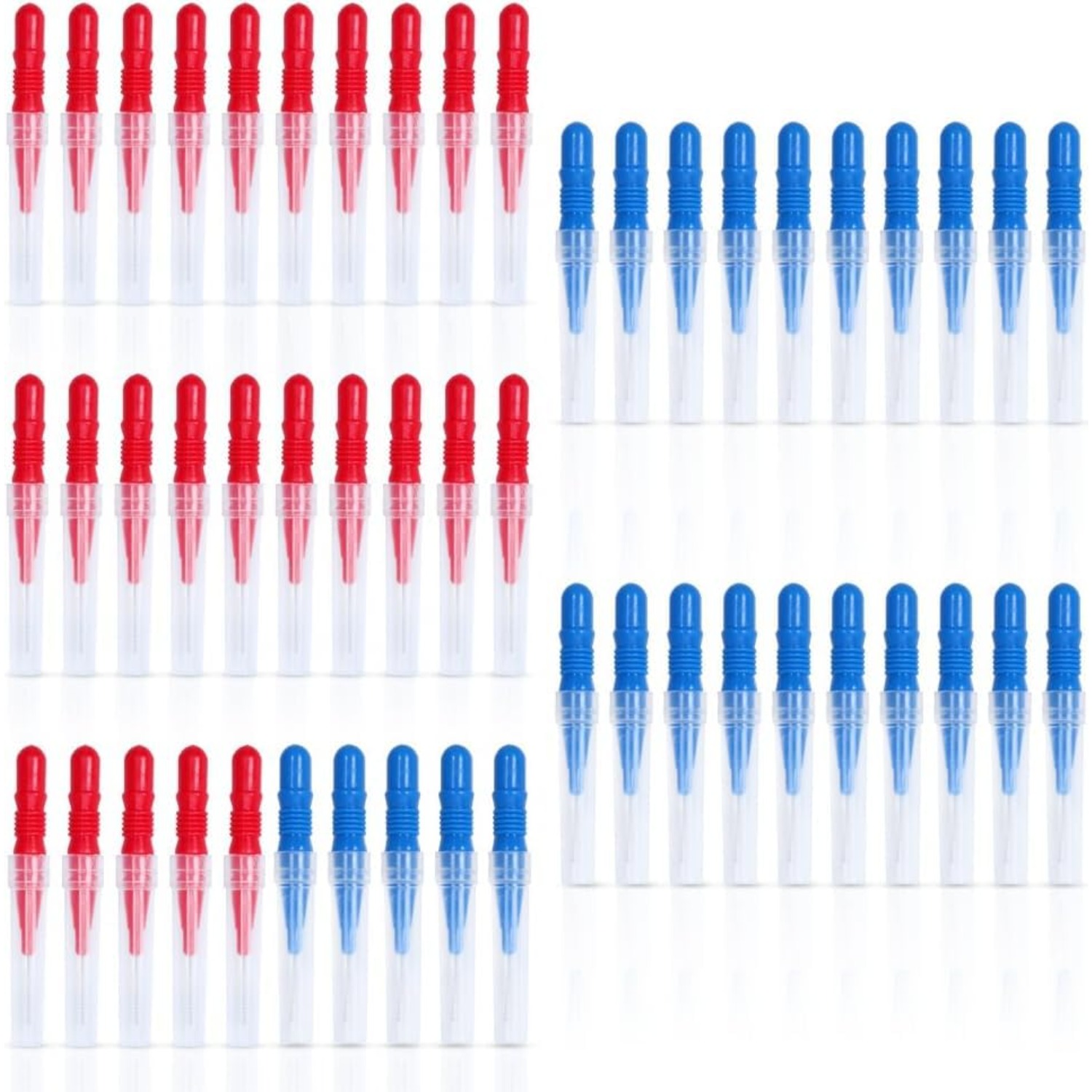 TEMU Interdental Brushes 50 Count - Red And Blue, Dental Tooth Flossing Picks, Oral Hygiene Cleaning Tools For Teeth Care