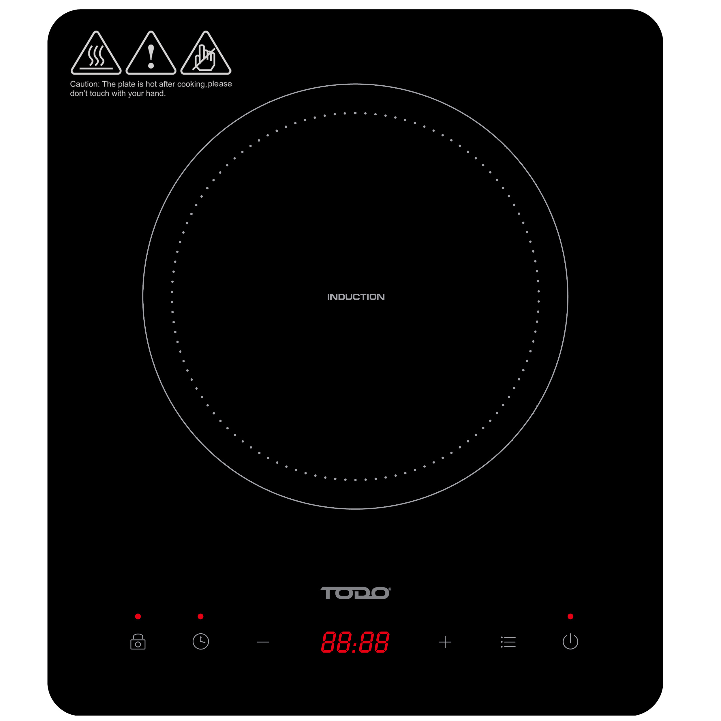 TEMU Todo 2000w Induction Electric Cooktop Tempered Crystal Control