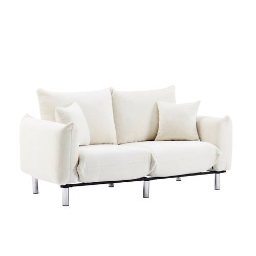 ava 2 seater sofa white
