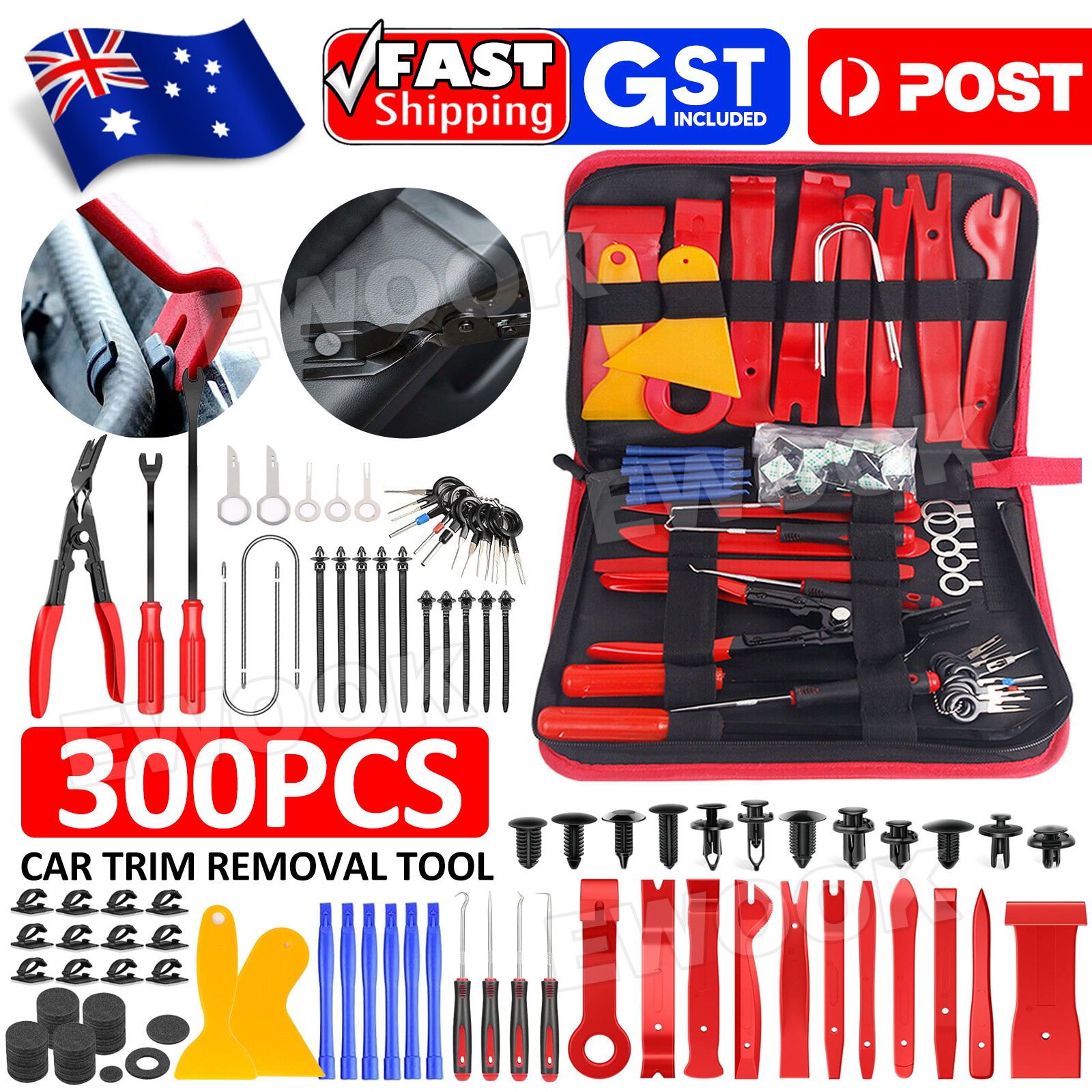 TEMU 300pc Car Trim Removal Tool Tools Pry Bar Dash Panel Door Interior Kit Ozwook