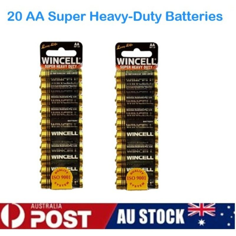 20 aa aaa batteries   duty batteries long lasting heavy duty power for toys remotes clocks electronics   bundle  