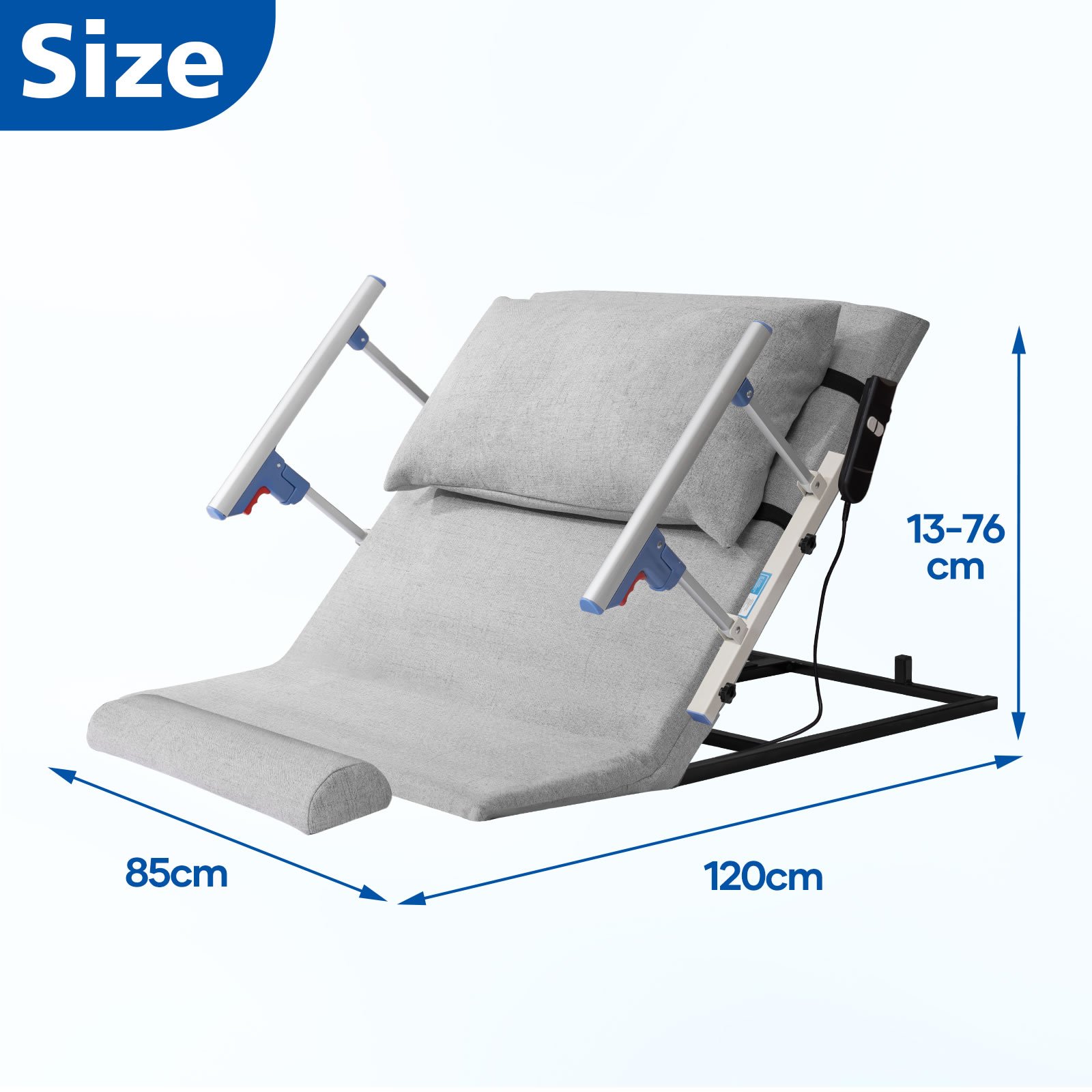 Maxkon Electric Lift Bed Arm Back Rest Pillow Bedrails Power Chair Lifter Assist Sit Stand Up Recliner Elderly Senior Disability Remote Medical Aid Support