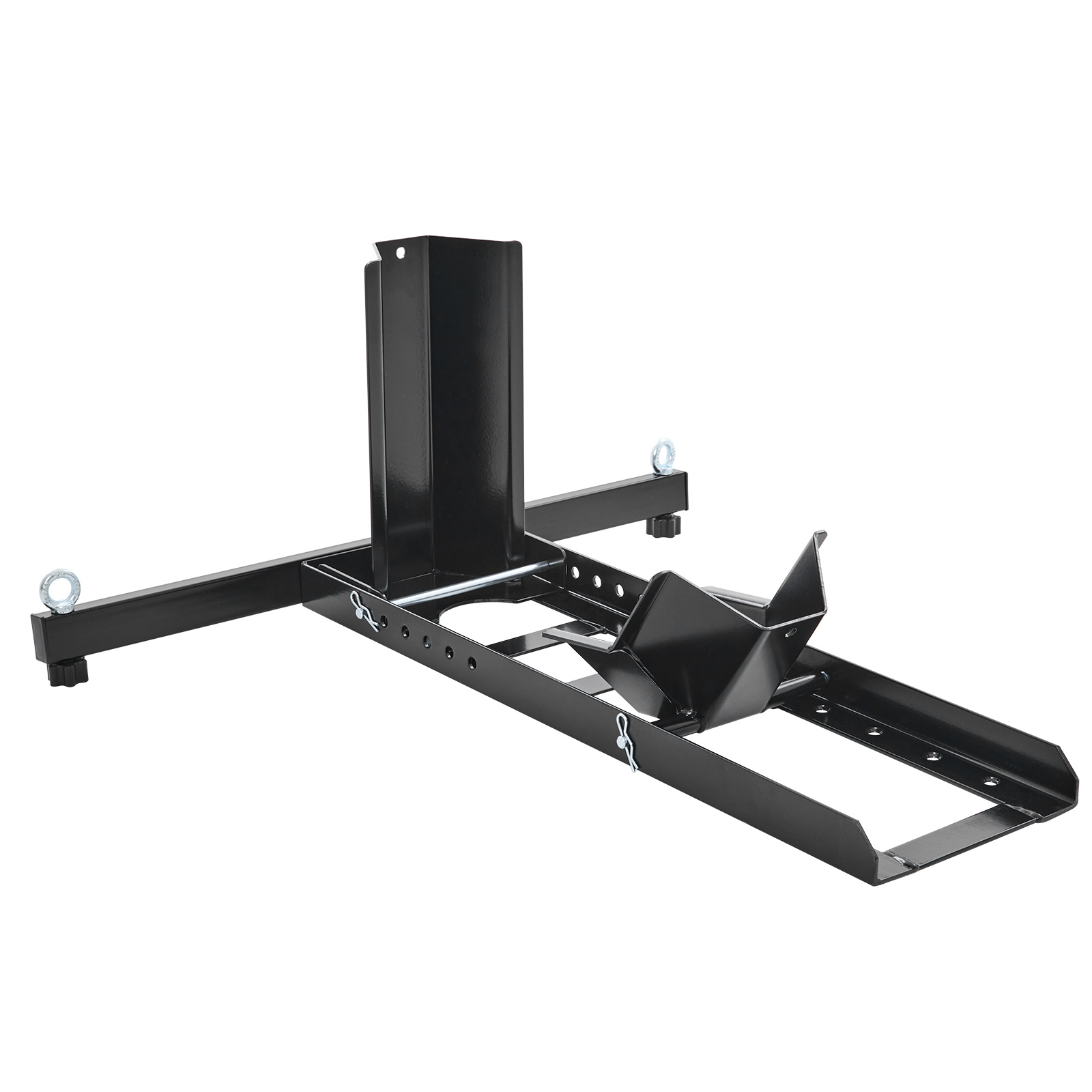 TEMU Vevor Motorcycle Wheel Chock Upright, 1800 Lbs Capacity, Heavy-duty Steel Motorcycle Front Wheel Stand With 6 Adjustable Holes, For 15"-22"