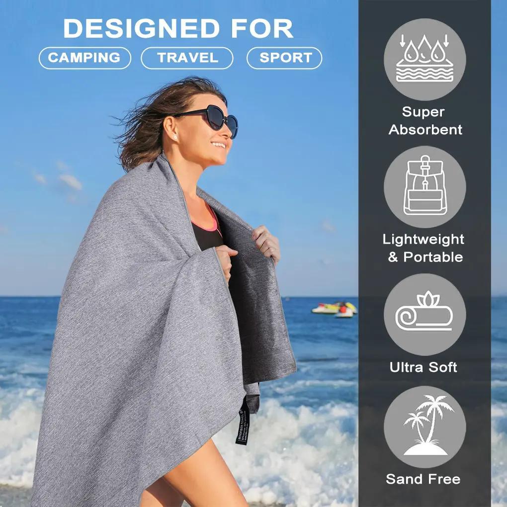 Vivva Quick Dry Microfiber 6pcs Pack Gym Sport Towel Gym Outdoor 40X80cm / 76X152cm Towels Soft, for Yoga, Swimming, Running, Camping & Outdoor Activities, Gym Towel