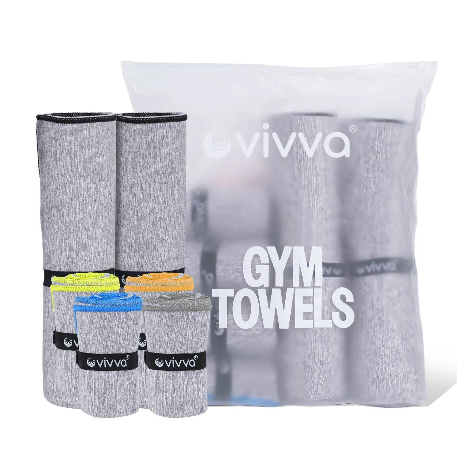 Vivva Quick Dry Microfiber 6pcs Pack Gym Sport Towel Gym Outdoor 40X80cm / 76X152cm Towels Soft, for Yoga, Swimming, Running, Camping & Outdoor Activities, Gym Towel