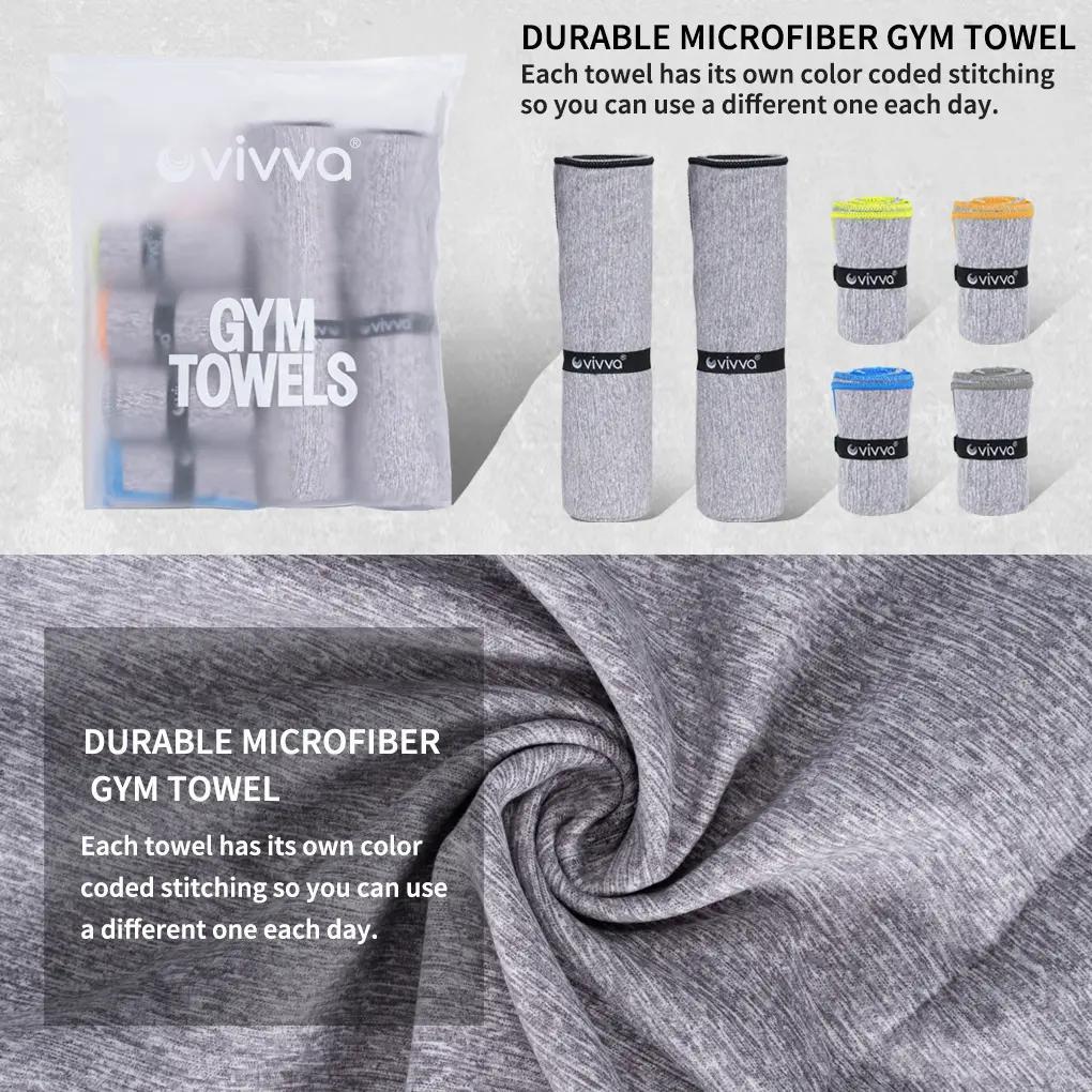 Vivva Quick Dry Microfiber 6pcs Pack Gym Sport Towel Gym Outdoor 40X80cm / 76X152cm Towels Soft, for Yoga, Swimming, Running, Camping & Outdoor Activities, Gym Towel - Image 4