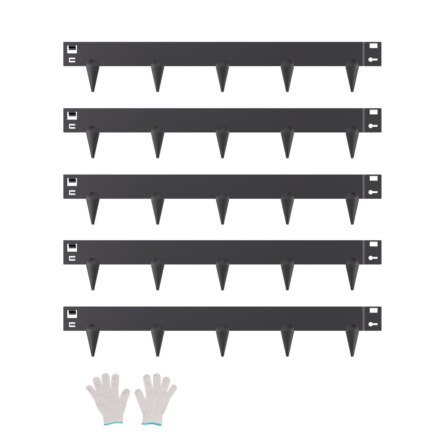 TEMU Vevor Steel Landscape Edging 5 Packs 39 X 3in Rust-resistant For Yard Brown / Dark Gray / Black