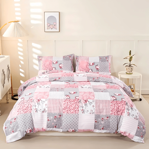 au standard size all sizes bed quilt duvet cover set soft pink