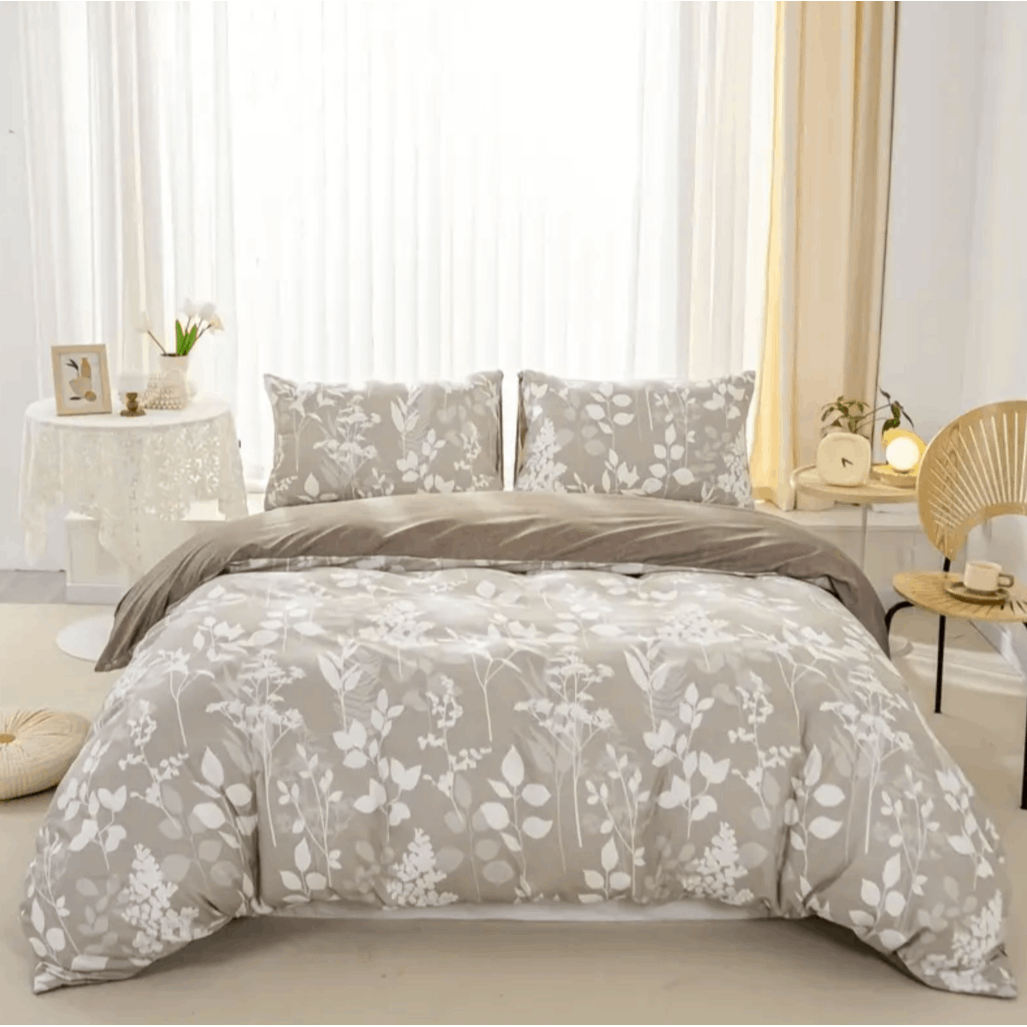 TEMU Au Standard Size All Sizes Bed Quilt/duvet/ Cover Set-canvas Fleur