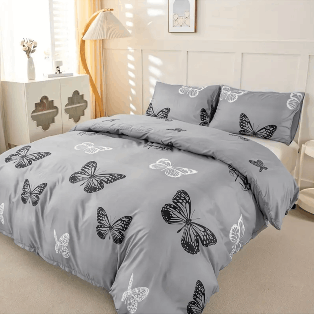 TEMU Au Standard Size All Sizes Bed Quilt/duvet/ Cover Set-mono Papilio