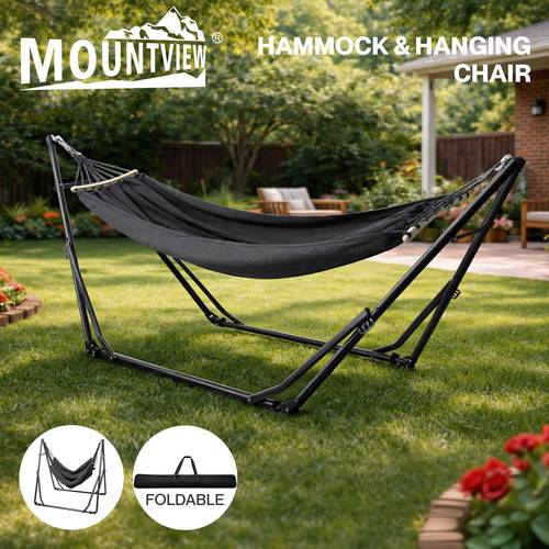 portable foldable hammock hanging chair with stand 3 gear adjustable lounge seat for garden balcony patio camping and home use