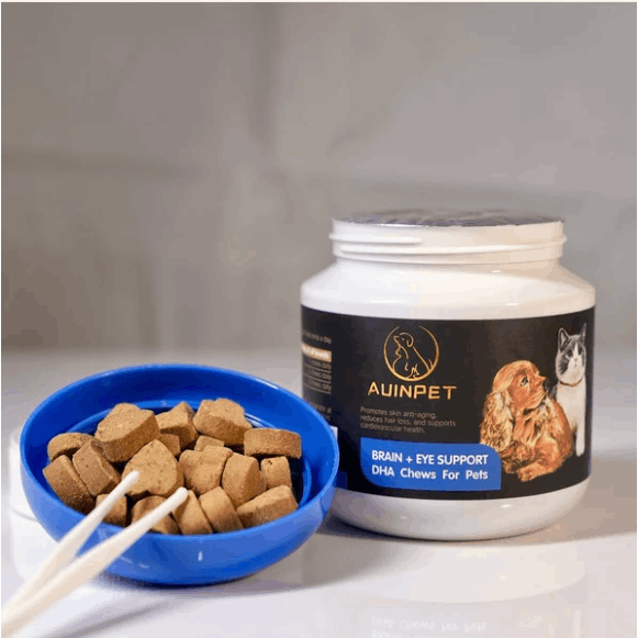 AUINPET Brain + Eye Support DHA Chews For Dogs & Cats 180g