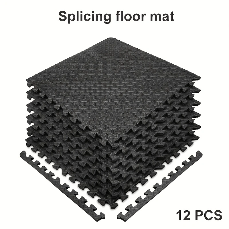 TEMU 6/12/18pcs Eva Foam Interlocking Fitness Mat, Soft, Non-slip, Suitable For Home Gym, Yoga, Training & Shaping, Playroom, Garage & Workshop Floor