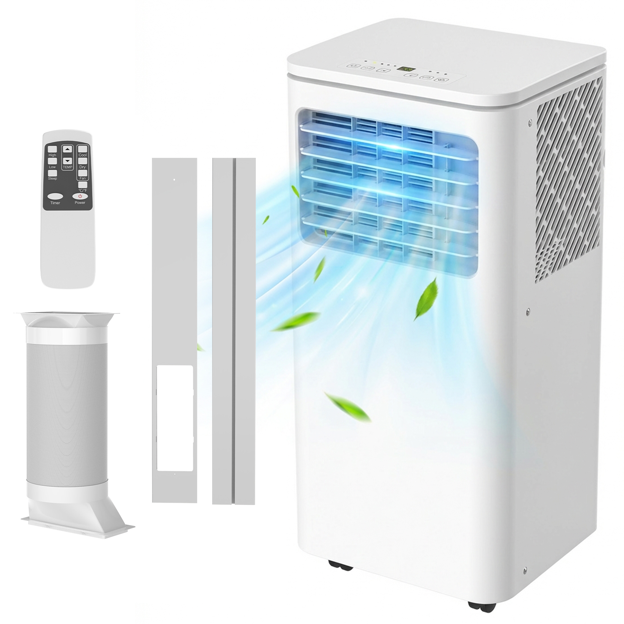   9000btu 12000btu portable air conditioner 2 5kw   with cooling dehumidifier fan 4 in 1 air cooler with window mount kit for 20 25 rooms