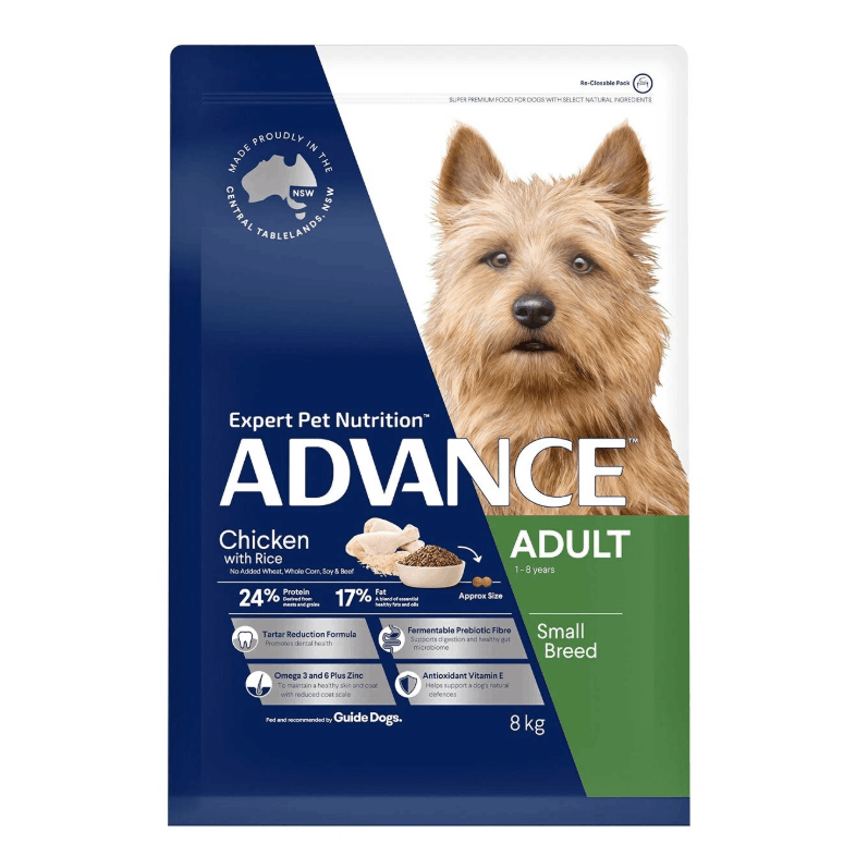 ADVANCE Adult Small Breed Chicken with Rice Dog Dry Food 8 Kg