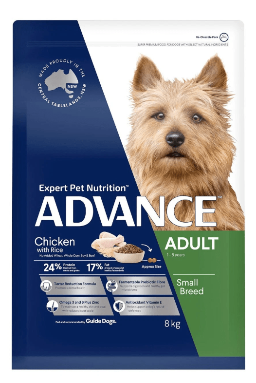 ADVANCE Adult Small Breed Chicken with Rice Dog Dry Food 8 Kg
