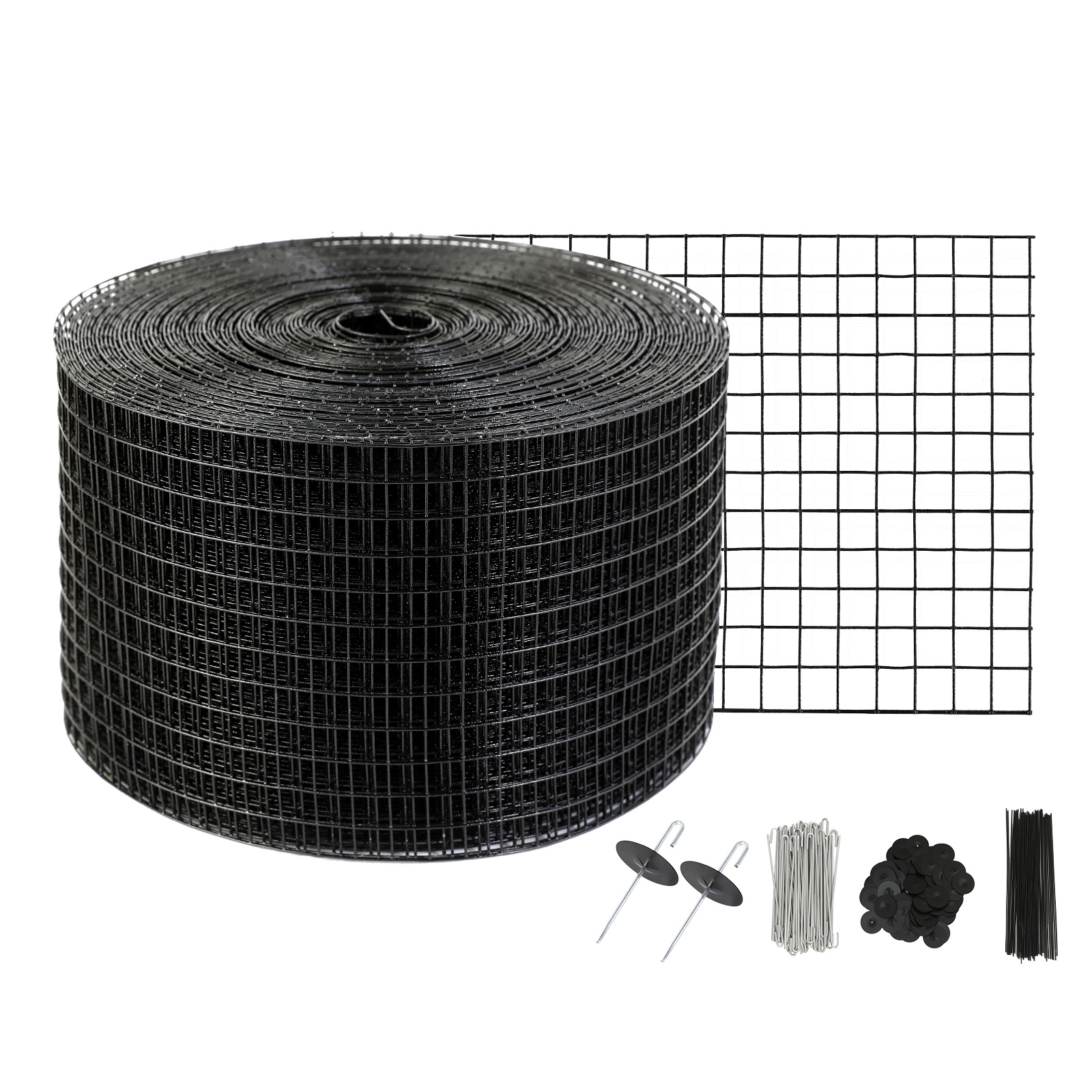 TEMU Vevor 8 Inch X 100ft Solar Panel , Guard With 70pcs Aluminum Alloy Fasteners, Solar With Pvc Coating, 1/2 Inch Wire Roll Mesh