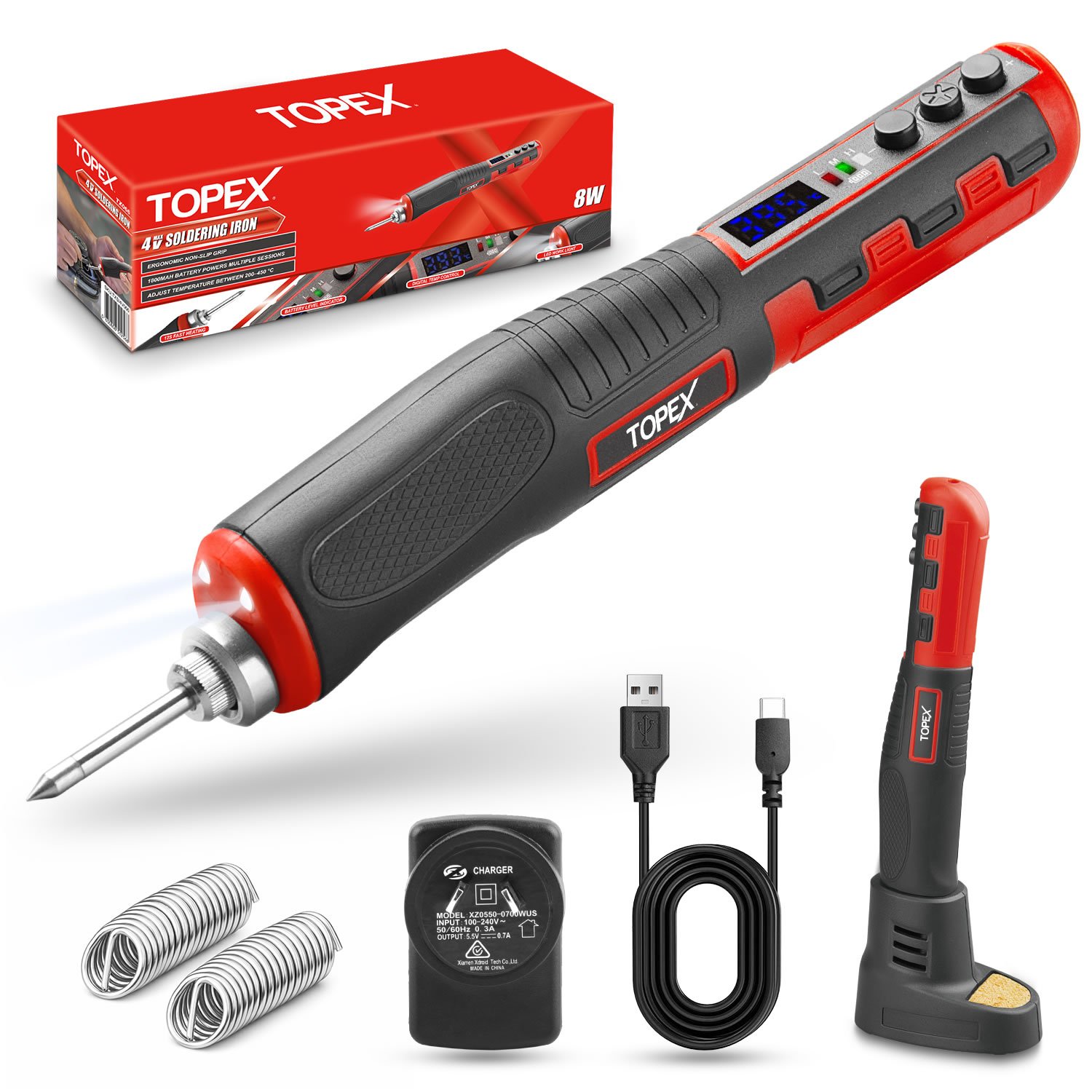 TEMU 4v Max Cordless Soldering Iron, Cordless Soldering Iron Kit, 12 Second Up, With Rechargeable Lithium-ion Battery, For Electronics