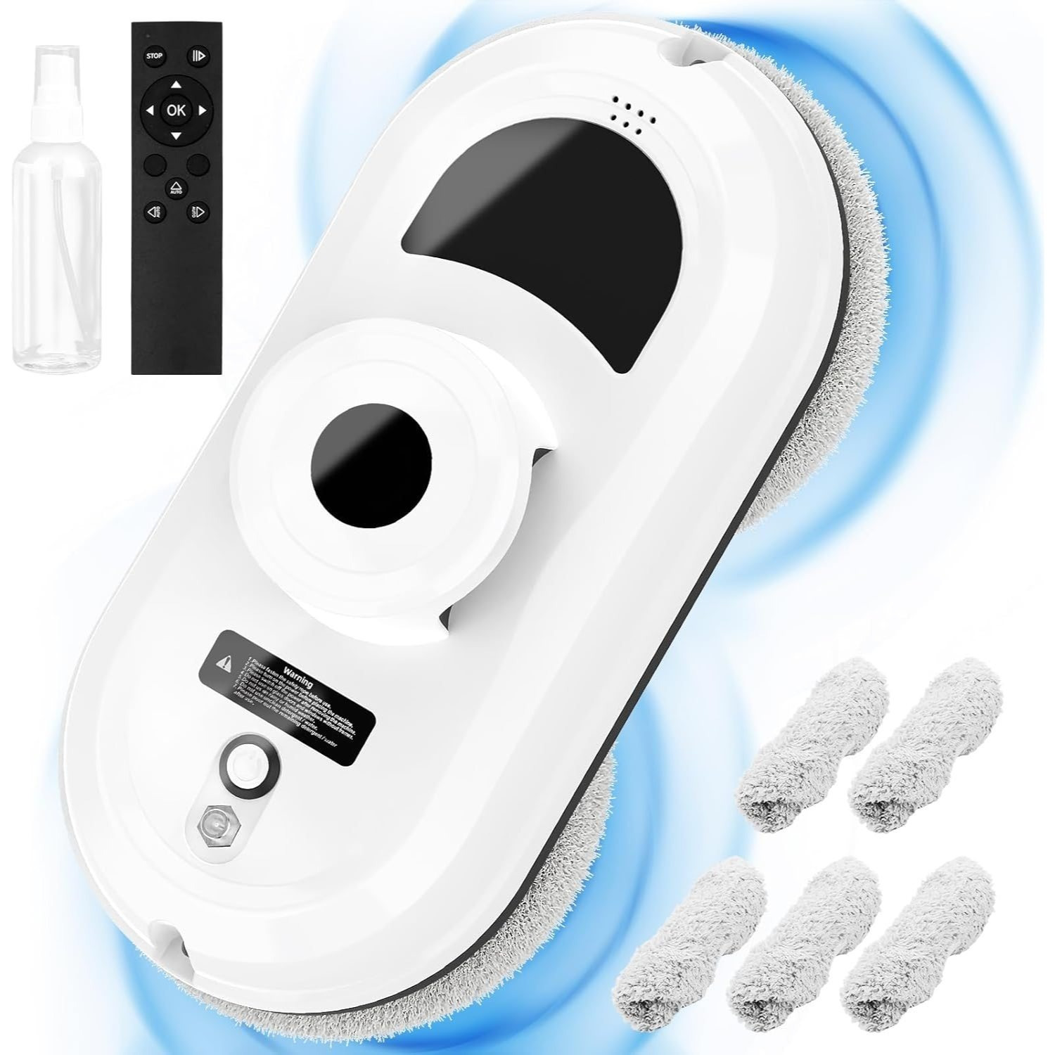 TEMU Advwin Window Cleaning Robot With 2800pa Suction, Smart Gyro Navigation, Remote Control & Anti-drop Sensor – For Glass, Tiles & Smooth Surfaces