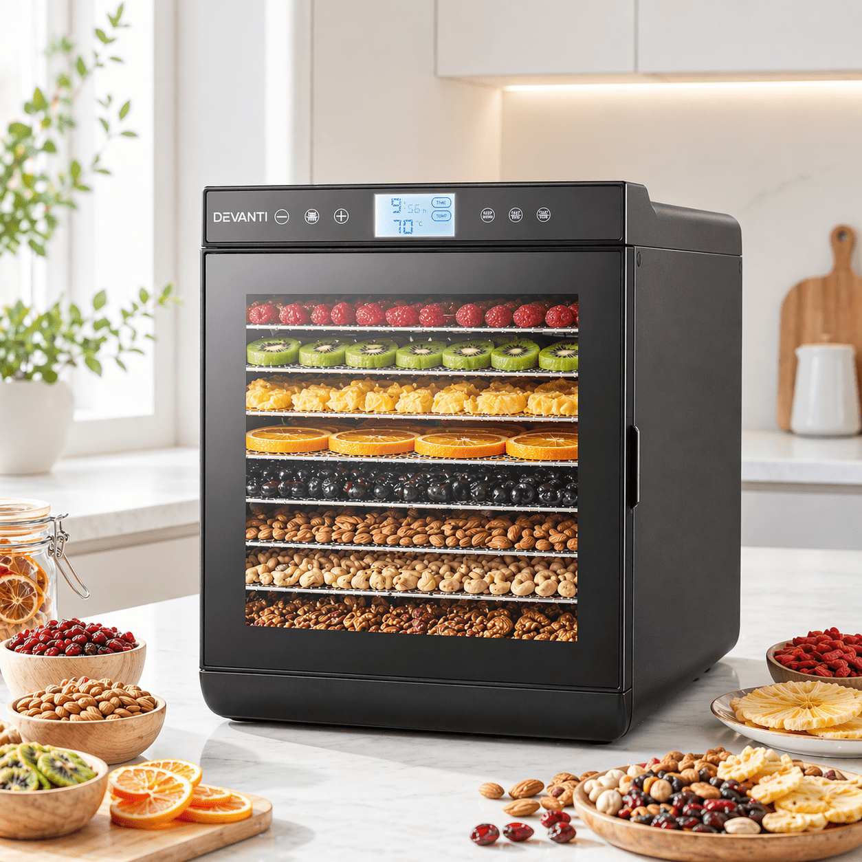 TEMU Devanti 10 Trays Food Dehydrator Stainless Steel Tray
