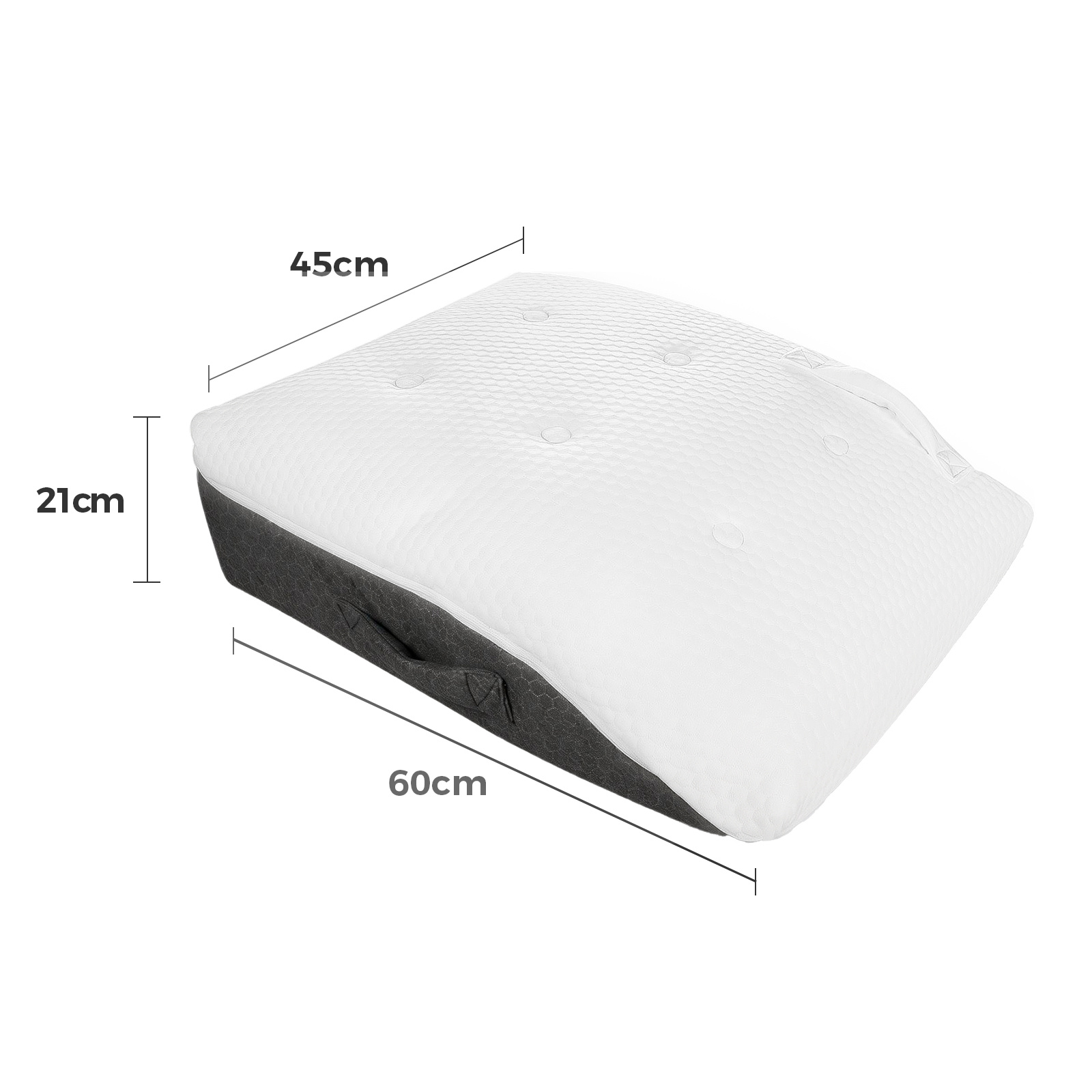 Dreamz Leg Elevation Pillow Memory Foam Wedge Cushion Leg Support Pillow Bed Rest Cushion Soft Breathable Leg Rest Pillow for Home Relaxation