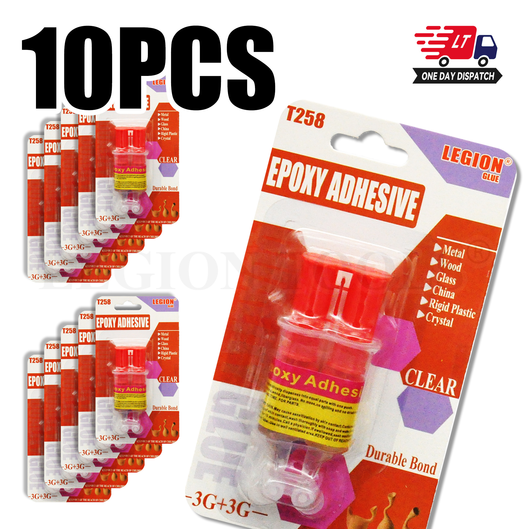 4 10pcs rapid setting ab epoxy   mini repair kit 5 minute fast   strong   clear   for metal ceramic timber plastic home   3g x 2 t258