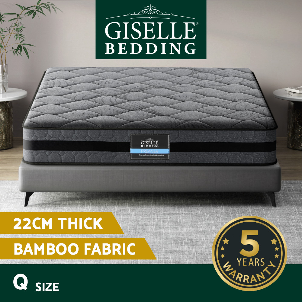 TEMU Mattress 22cm 5-zone Queen Double King Single Meduim Firm Foam Mattresses In A Box Quilting Top