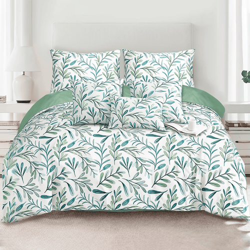 6pcs comforter set pre filled quilt no insert needed soft microfiber bed set with pillowcases cushions