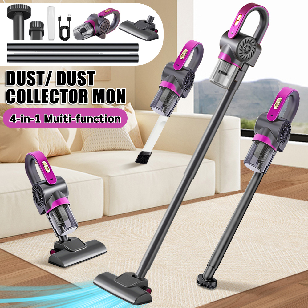 TEMU 4 In 1 Cleaner Multifunctional Use For Floor And Carpet Up To Min Powerful Battery Bagless Large Capacity Extra Wide Roller Hepa Filtration