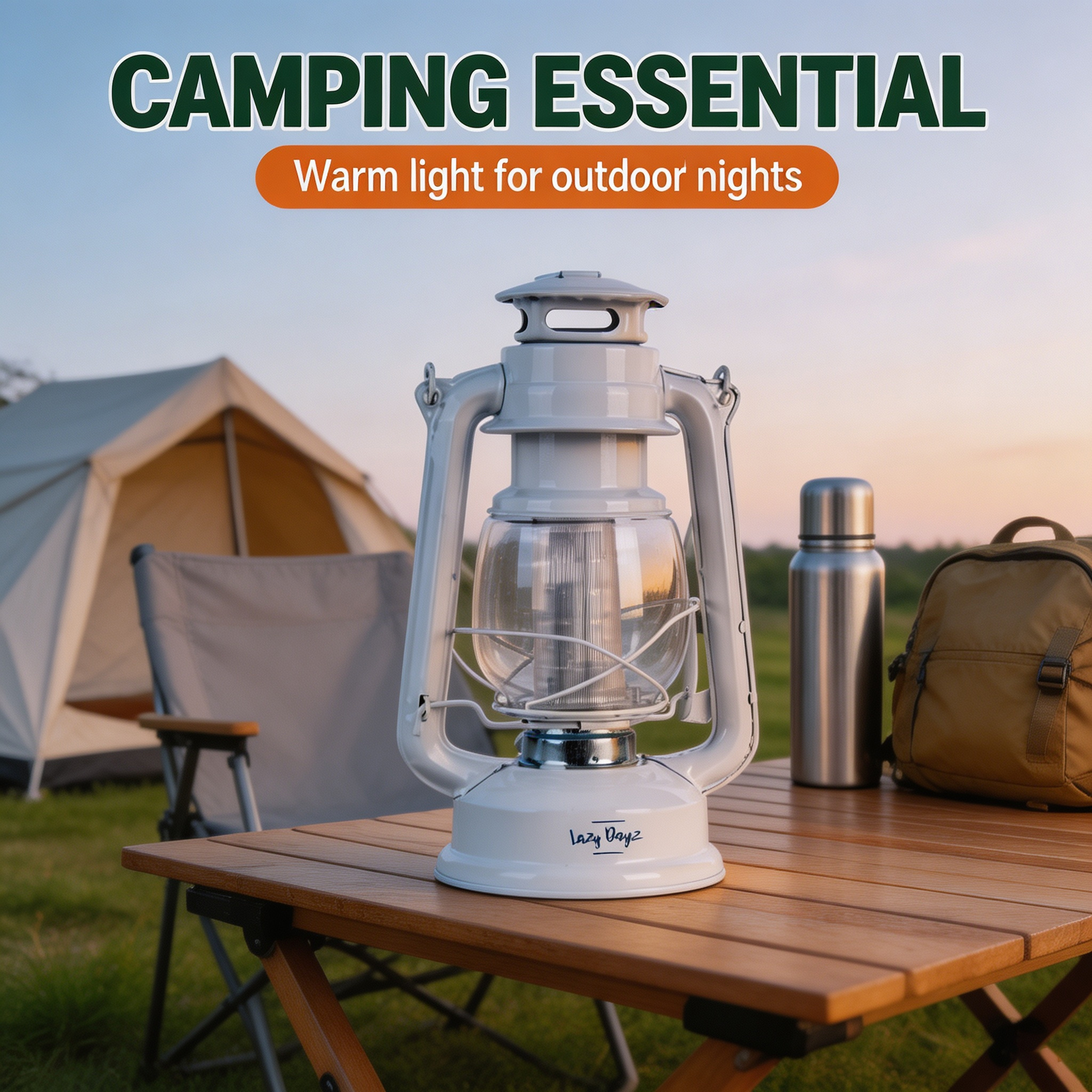 TEMU 12 Led Vintage Hurricane Lantern, White Camping Lantern, Battery Operated Lantern For Indoor Outdoor Decoration & Emergency Lighting
