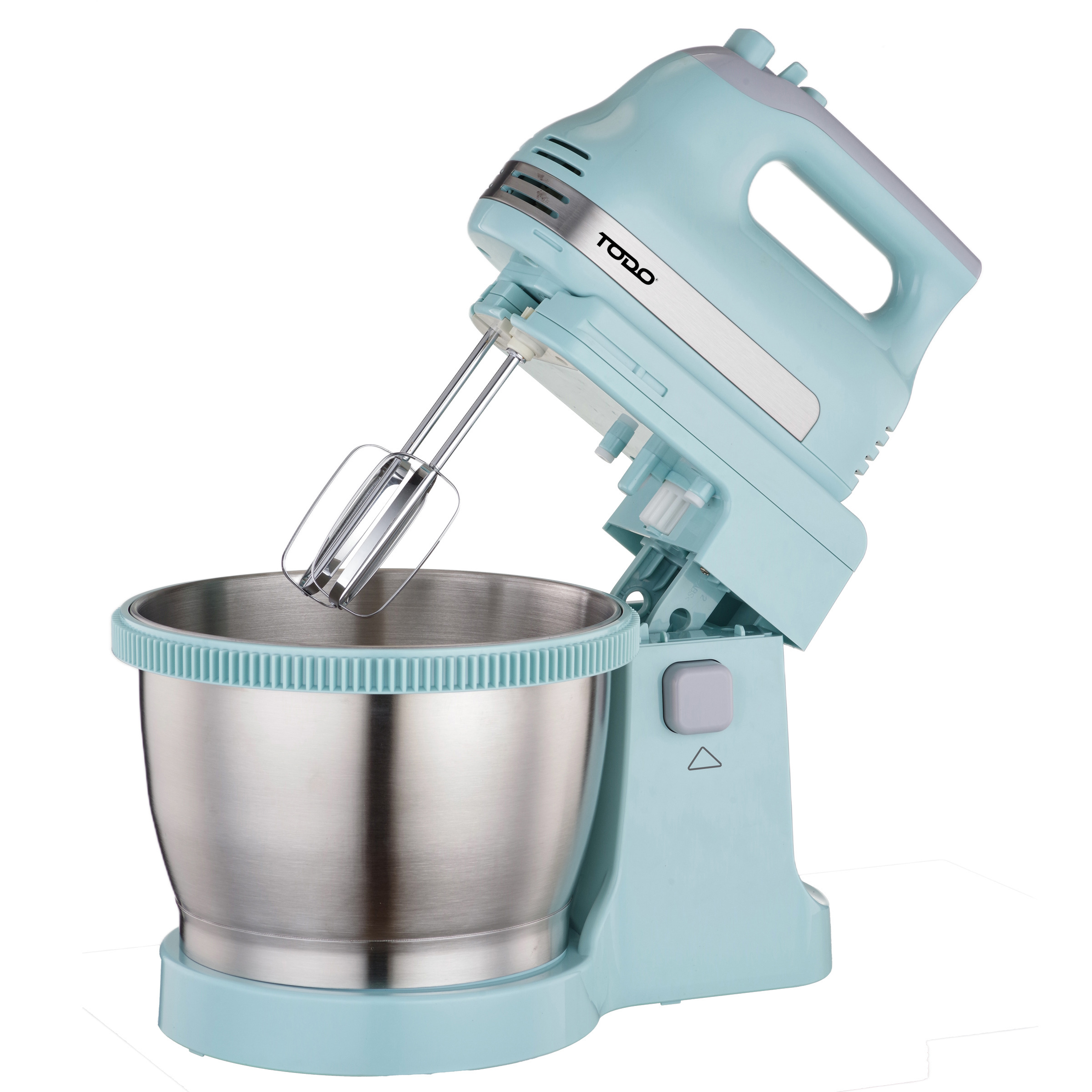 TEMU 500w Combo Hand Mixer Stand Mixer With 3.5l Stainless Steel Bowl - Blue