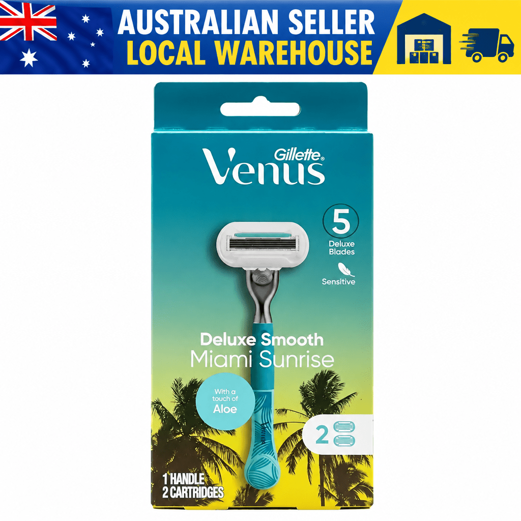 TEMU Gillette Venus Deluxe Smooth Women's Razor 2 Pack – 1 Handle + 2 Cartridges Of 5 Each