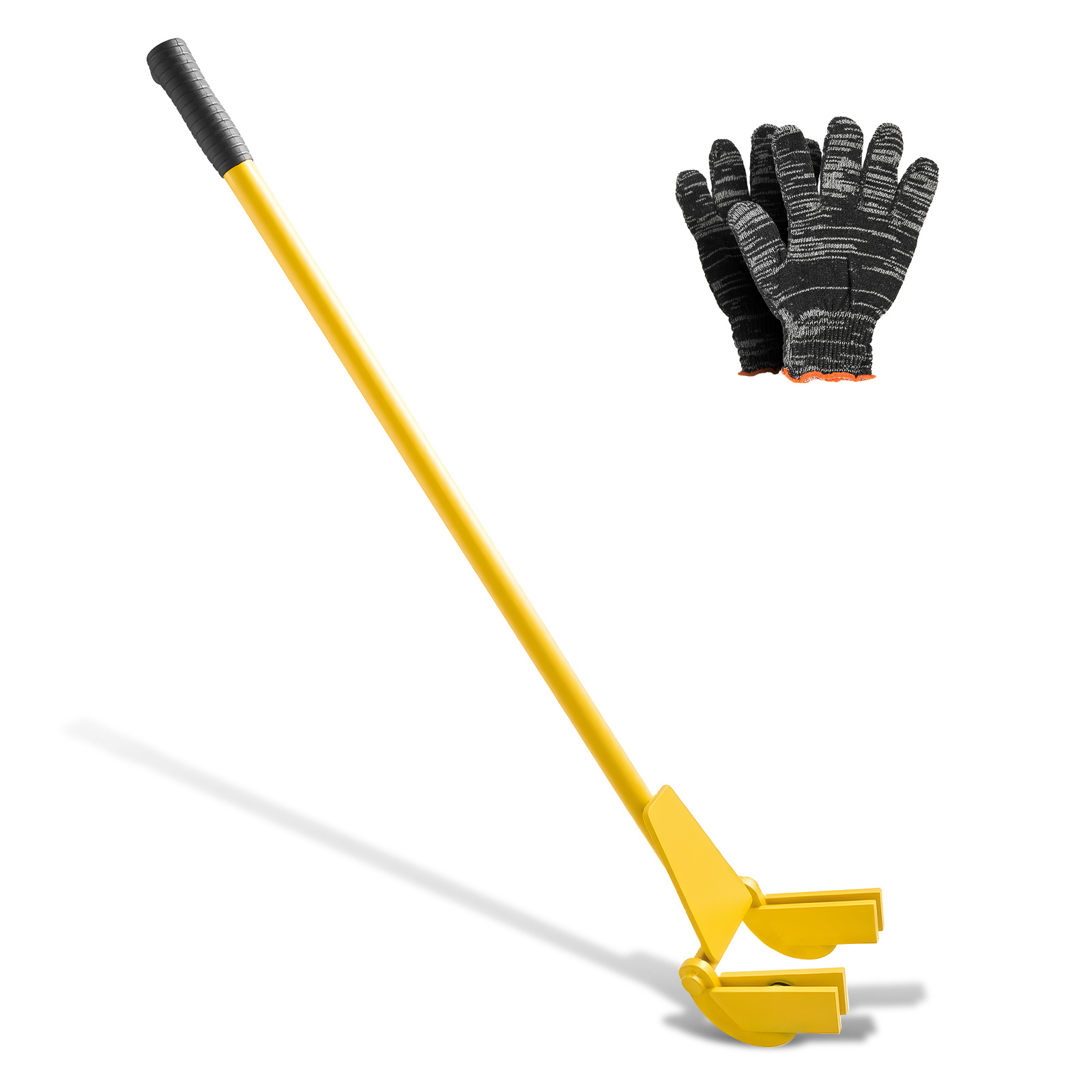 TEMU Vevor Pallet Tool, 1 M Carbon Steel Handle Wrecking Pry Bar, 907 Kg Weight Capacity, Heavy Duty Deck Board Removal Tool, Breaker Bar For