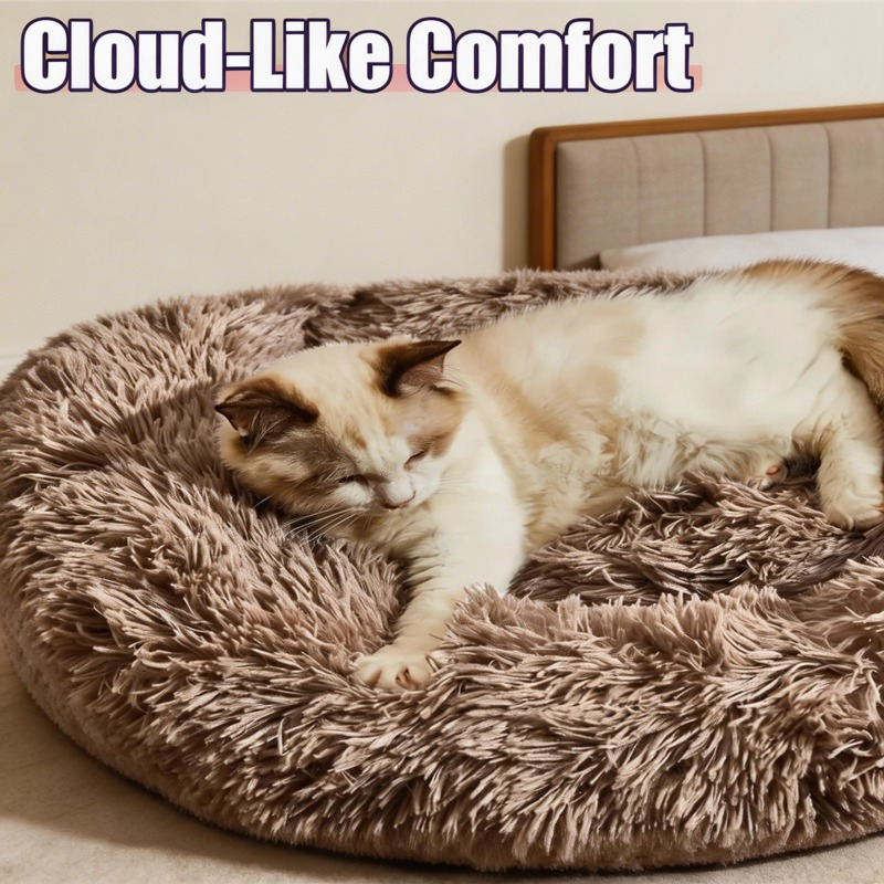 Pet Bed Bear Paw Shape Removable Pet Bed Short Plush Fabric All-Season Use Multiple Sizes M-3XL Gray Stain-Resistant