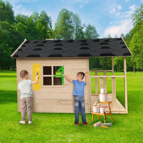 wooden cubby house kids playhouse cottage outdoor children play timber furniture